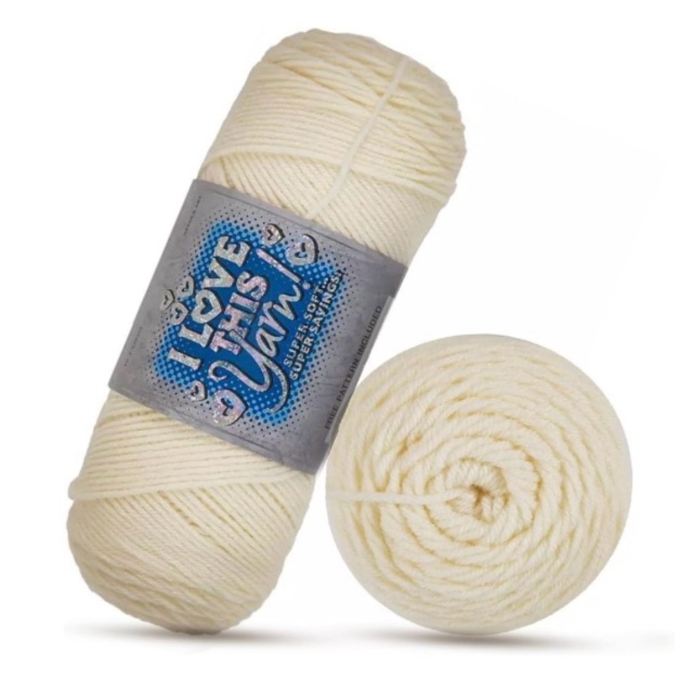 2 I Love This Yarn! Super Soft Acrylic ivory 7 Oz Ea 355yds …